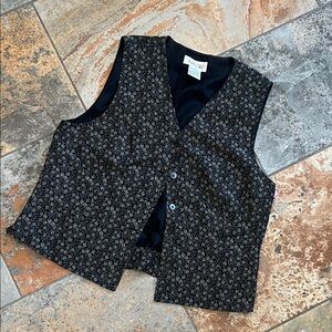 Talbots  floral Patterned Vest -